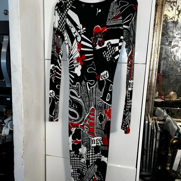 Gianfranco Ferre Pop Art Dress 30/44 4/6/8 - Picture 6 of 10